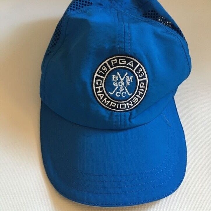 Pga Championship Hat Imperial Adult Adjustable Blue Vented Golf